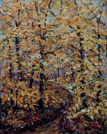 GoldForest.jpg - The Golden Forest by Ralph Wolff, oil, ~16"X20" collection of E. Seling