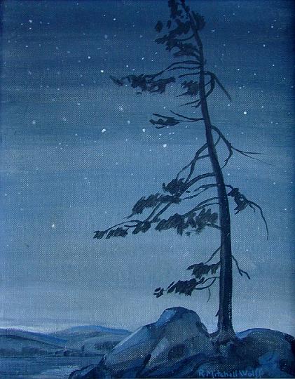 LonePine.jpg - Lone Pine, oil on canvas, 8"X10", collection of E. Seling