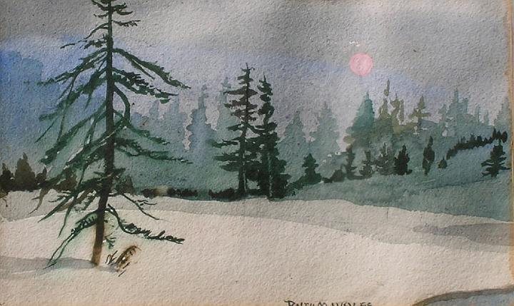 Pines.jpg - Pines, watercolor, Collection of Richard Wolff