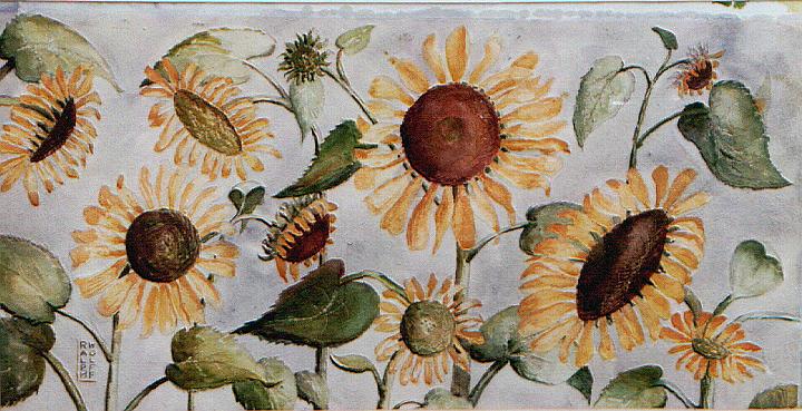 Sunflowers.jpg - Sunflowers by Ralph Wolff, watercolor, collection of E. Seling